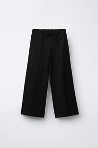 PONTE KNIT WIDE LEG PANTS