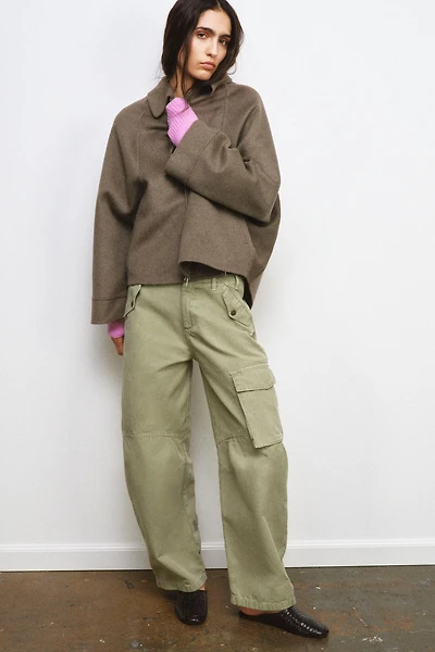 WOOL BLEND ZIPPER JACKET ZW COLLECTION
