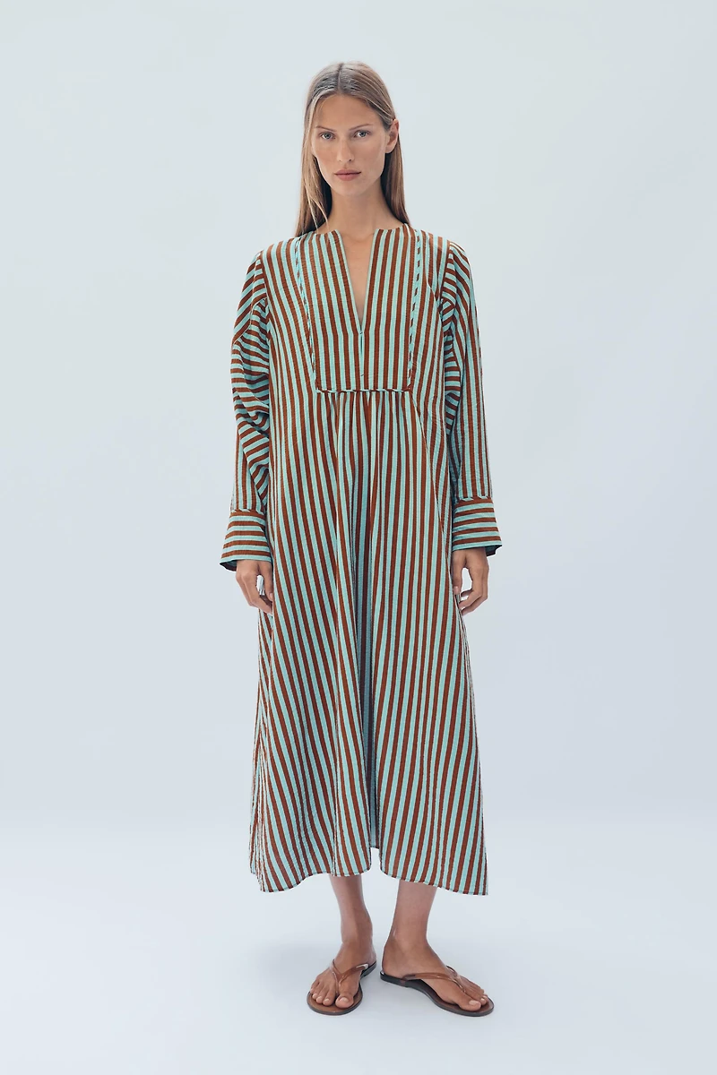 LIMITED EDITION STRIPED KAFTAN DRESS