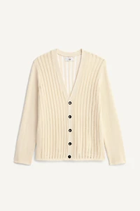 OPENWORK TEXTURED CARDIGAN