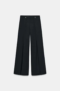 PINSTRIPE PLEATED PANTS