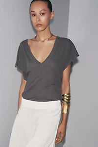 T-SHIRT AVEC COTON - LIN