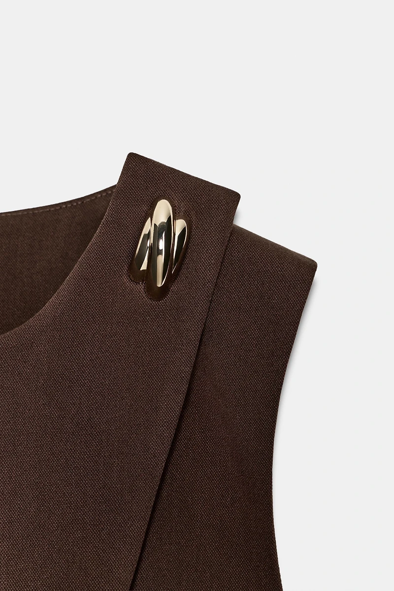 BELTED WRAP VEST