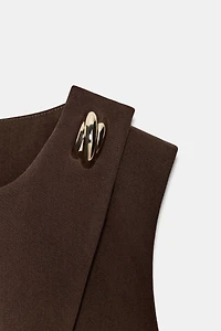 BELTED WRAP VEST