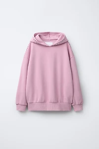 STUDDED HOODIE SWEATSHIRT