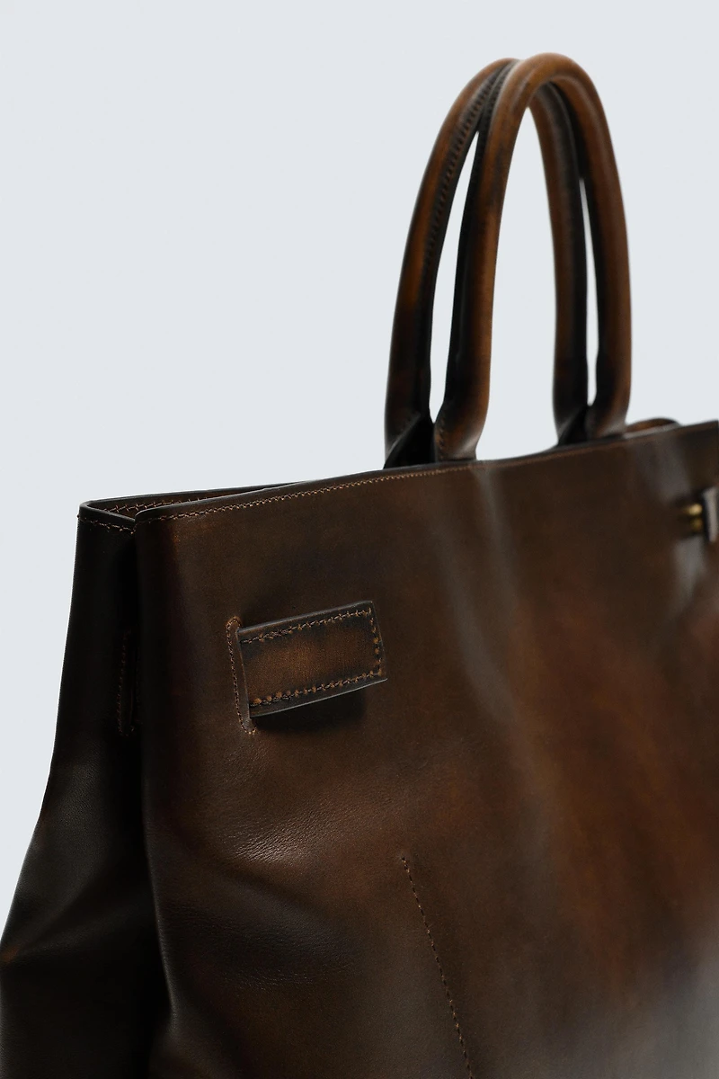 LEATHER HANDBAG