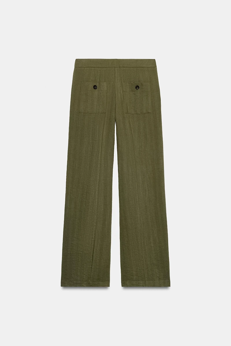 STRAIGHT LEG PIN TUCK PANTS
