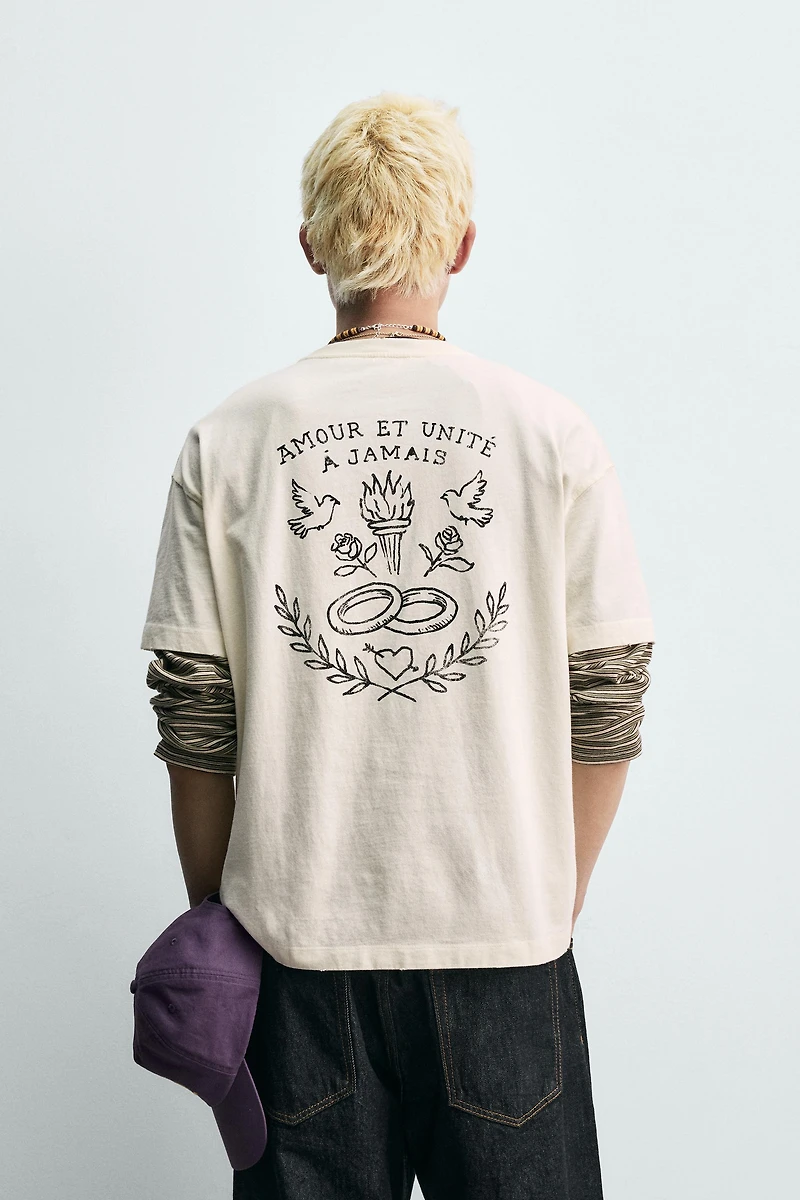 PRINTED TEXT T-SHIRT