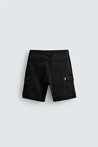 RELAXED FIT WASHED CARGO SHORTS