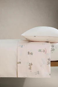 CHILDREN'S SKATING DOG FITTED SHEET