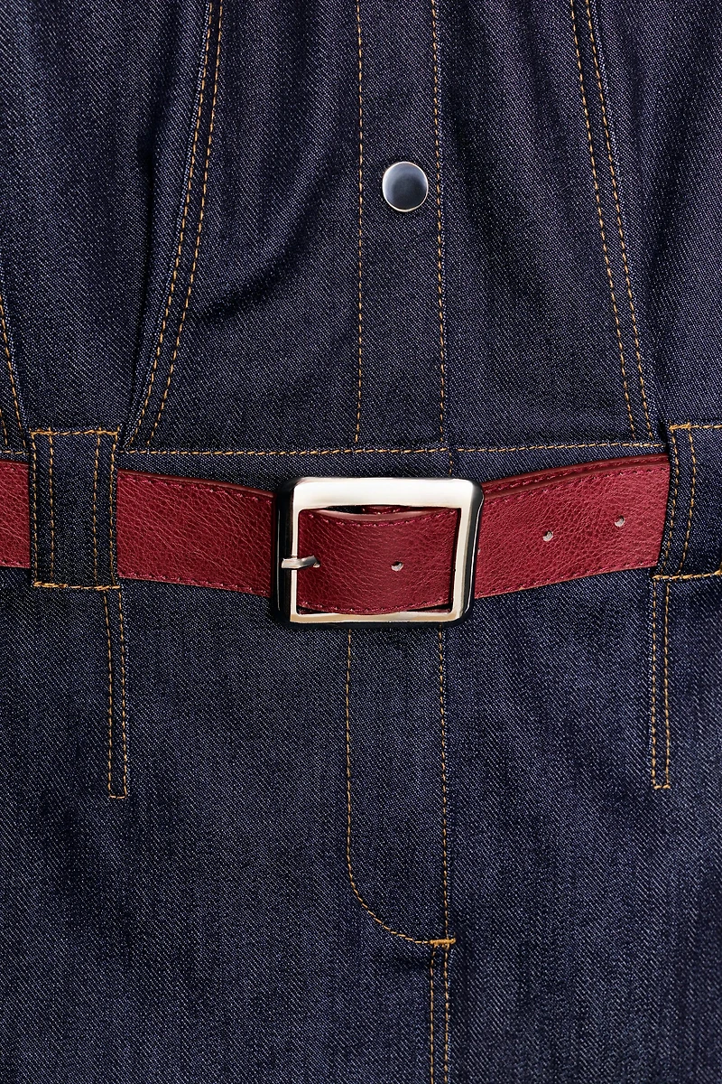 ROBE COURTE EN JEAN Z1975 AVEC CEINTURE