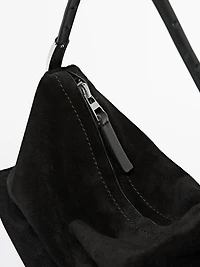 Small split suede leather bag