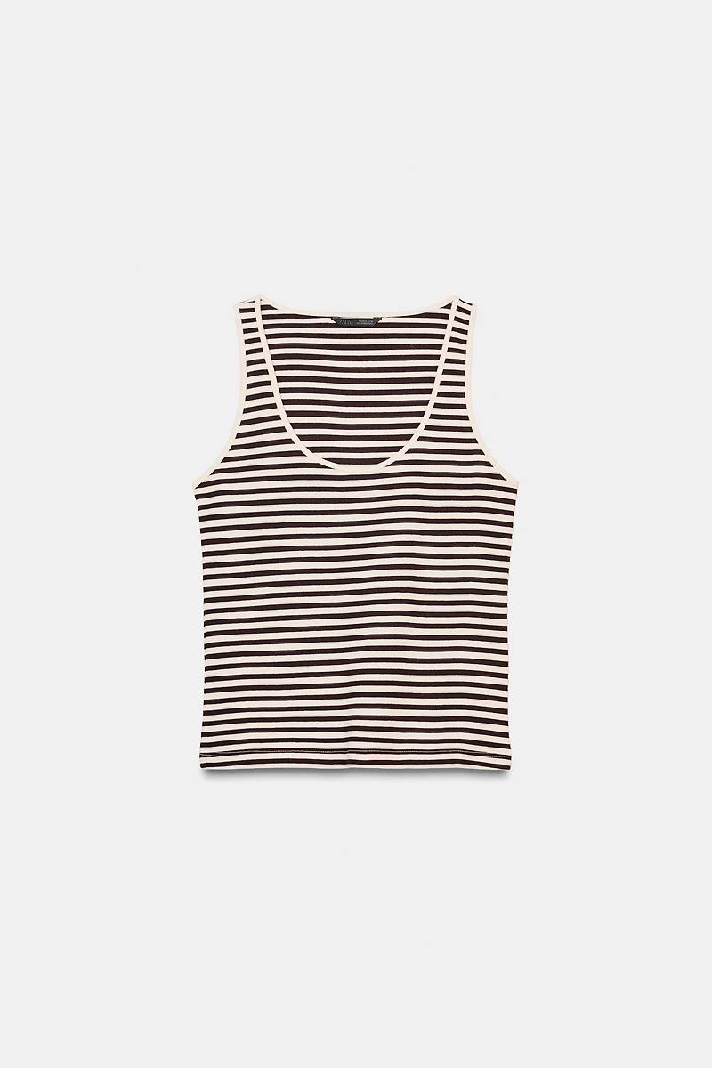 STRIPED SLEEVELESS TOP