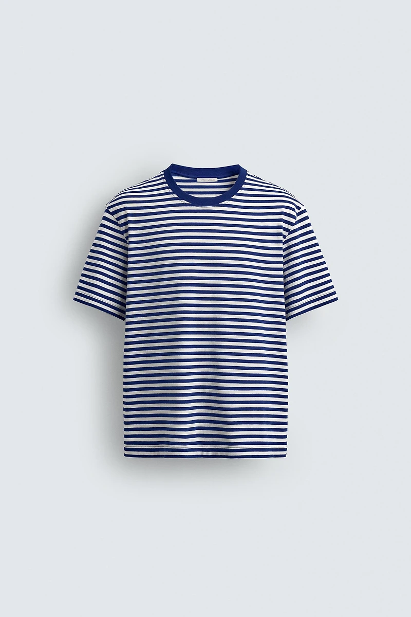 REGULAR FIT STRIPED JACQUARD T-SHIRT