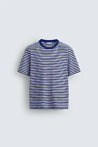 REGULAR FIT STRIPED JACQUARD T-SHIRT
