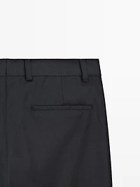 Flannel trousers with darts - LIMITED