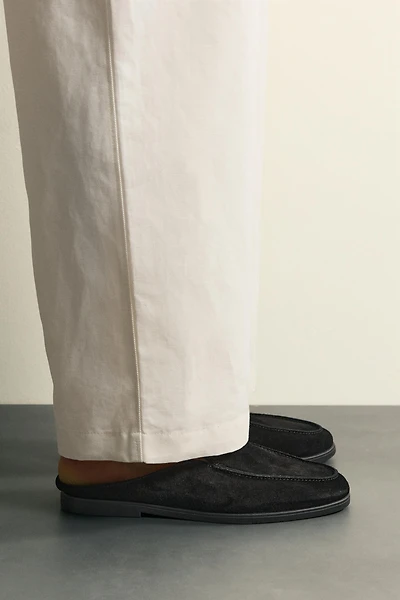 LEATHER MULE LOAFERS
