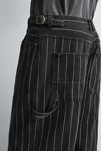 STRIPED BALLOON FIT PANTS