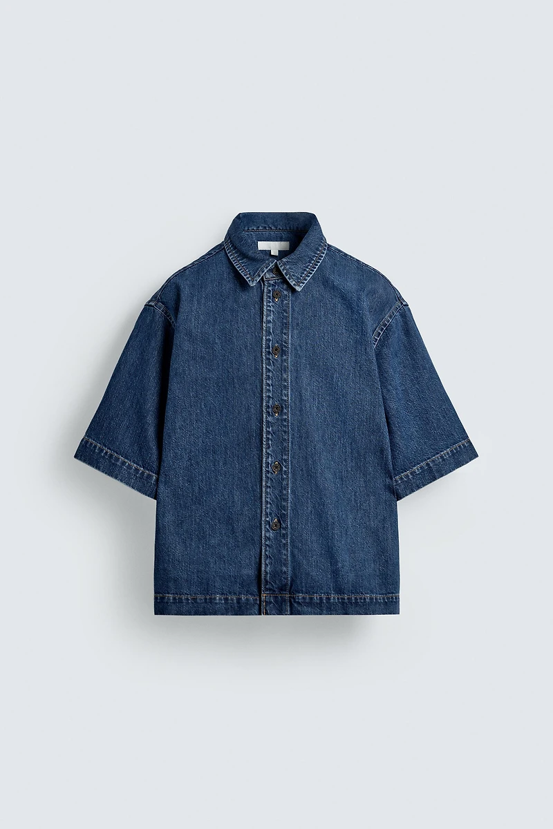 SHORT SLEEVE DENIM SHIRT