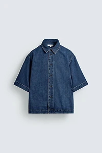 SHORT SLEEVE DENIM SHIRT