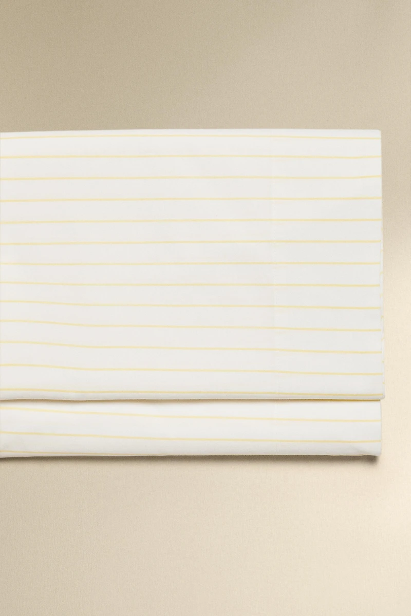 FADED COTTON STRIPED FLAT SHEET