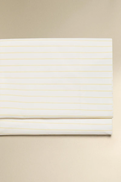 FADED COTTON STRIPED FLAT SHEET