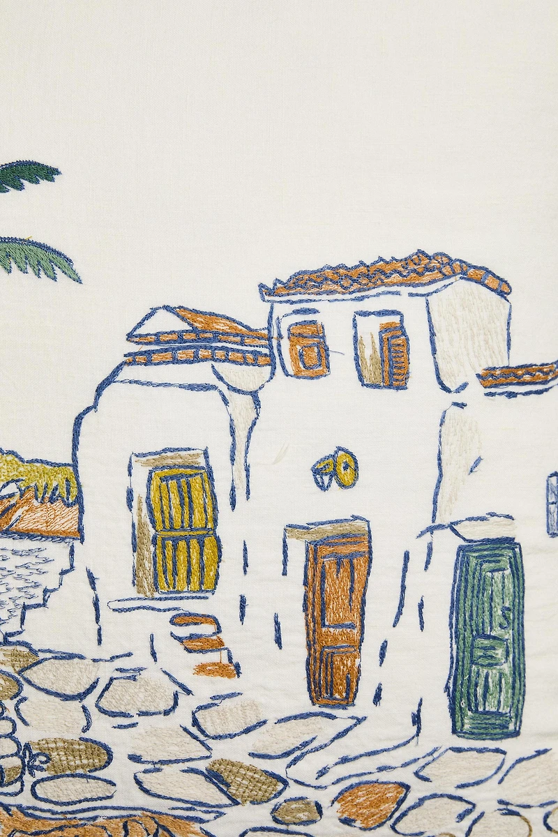 HOUSSE DE COUSSIN BRODERIE MAISONS