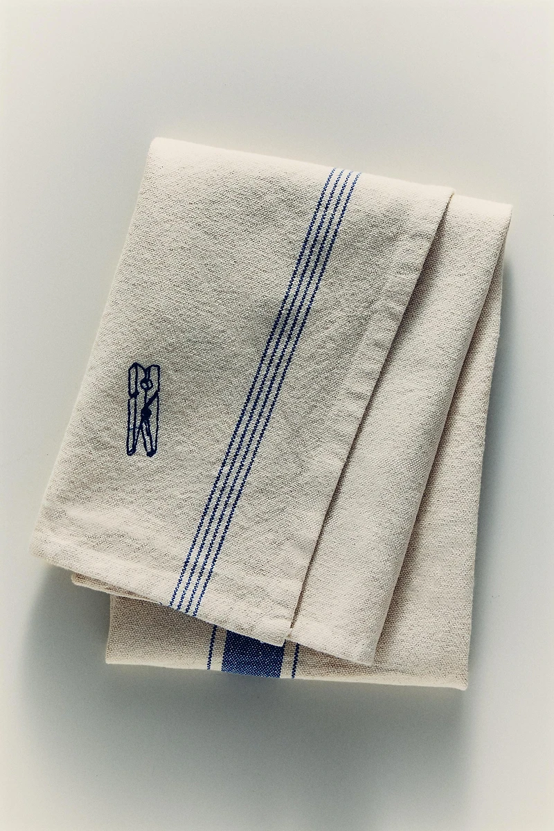 EMBROIDERED COTTON CLEANING KITCHEN TOWEL