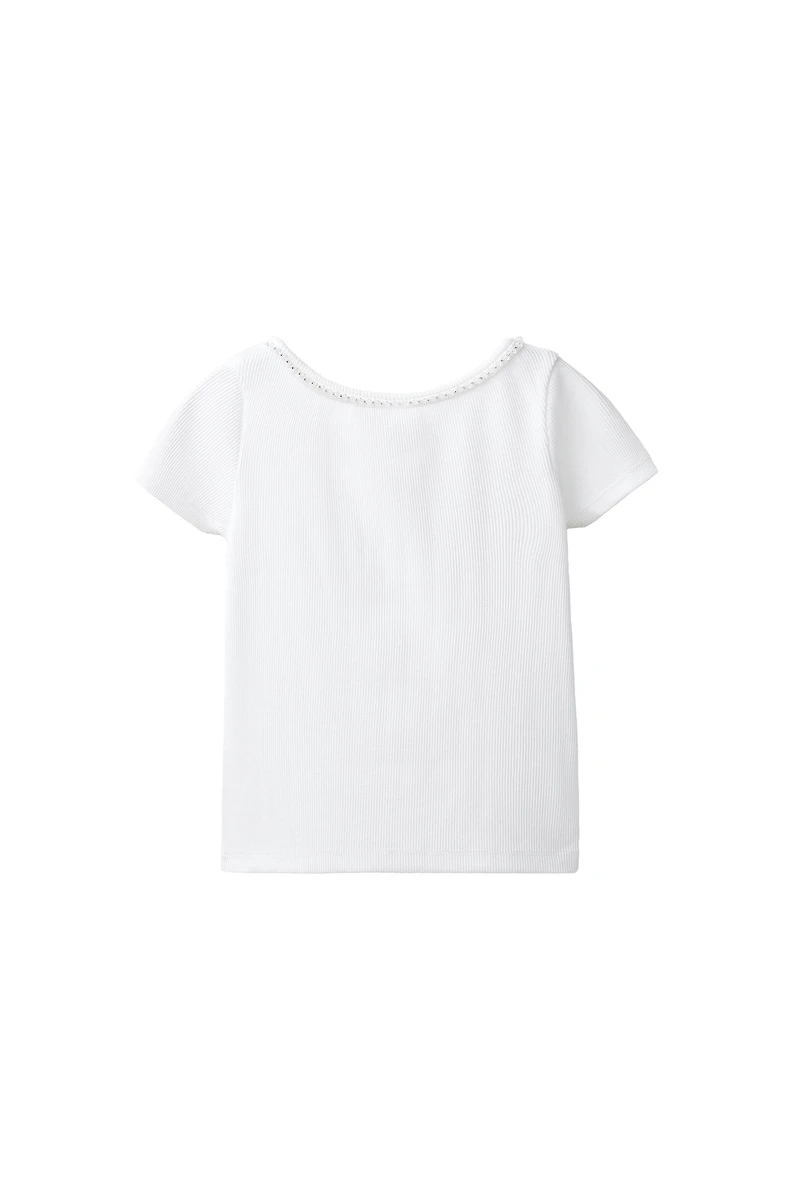 T-SHIRT CÔTELÉ BIJOUX