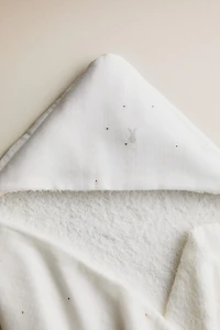 BUNNY CHIFFON HOODED BABY TOWEL