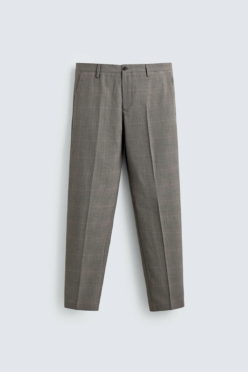 PLAID SUIT PANTS