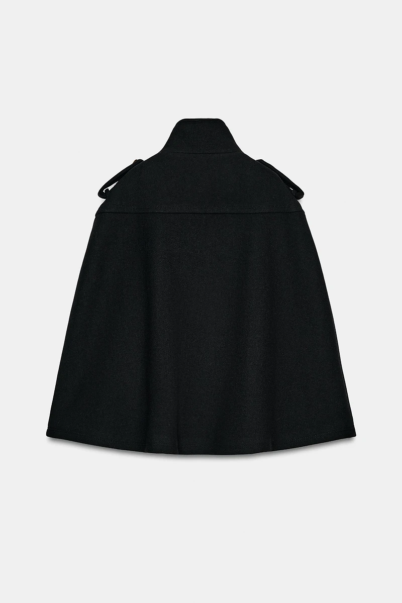 WOOL BLEND CAPE MANTECO ZW COLLECTION
