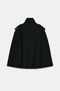 WOOL BLEND CAPE MANTECO ZW COLLECTION