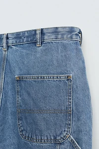 CARPENTER POCKET DENIM BERMUDA SHORTS