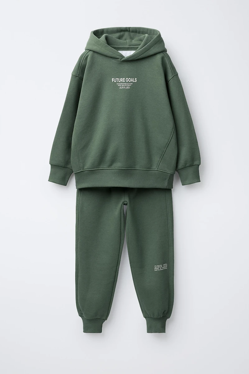 ENSEMBLE SWEAT ET PANTALON JOGGER INSCRIPTION