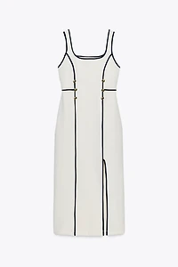 ROBE MIDI LISERÉS CONTRASTE