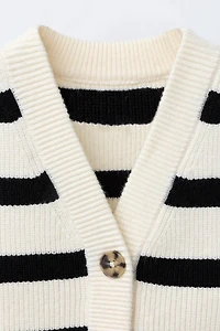 STRIPED KNIT VEST