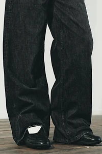 TRF HIGH WAIST CROSSOVER WIDE LEG JEANS