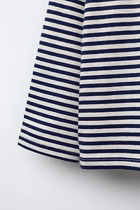 STRIPED TEXT T-SHIRT