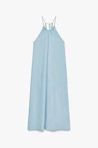 ROBE HALTER À FRONCES