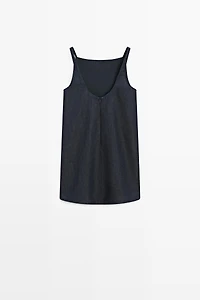 Denim mini dress
