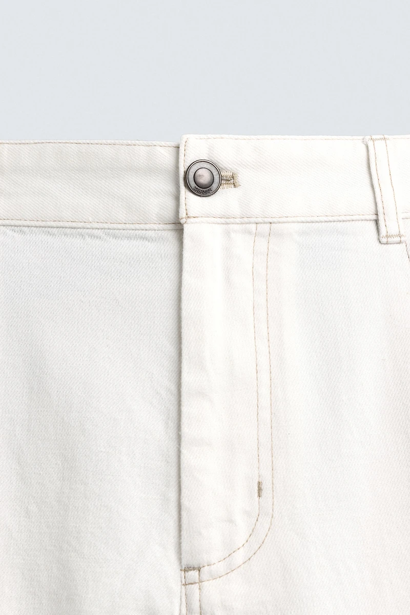 SHORT RELAXED FIT EN LYOCELL MÉLANGÉ