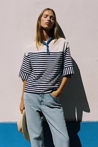 CHEMISE À RAYURES AVEC LIN