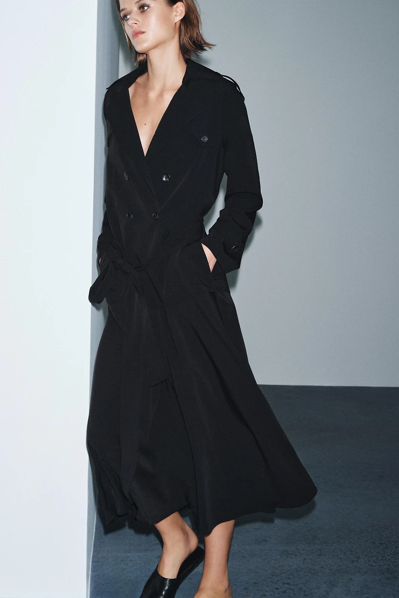 ZW COLLECTION TRENCH MIDI DRESS