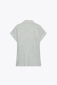KNOTTED STRIPED LINEN SHIRT