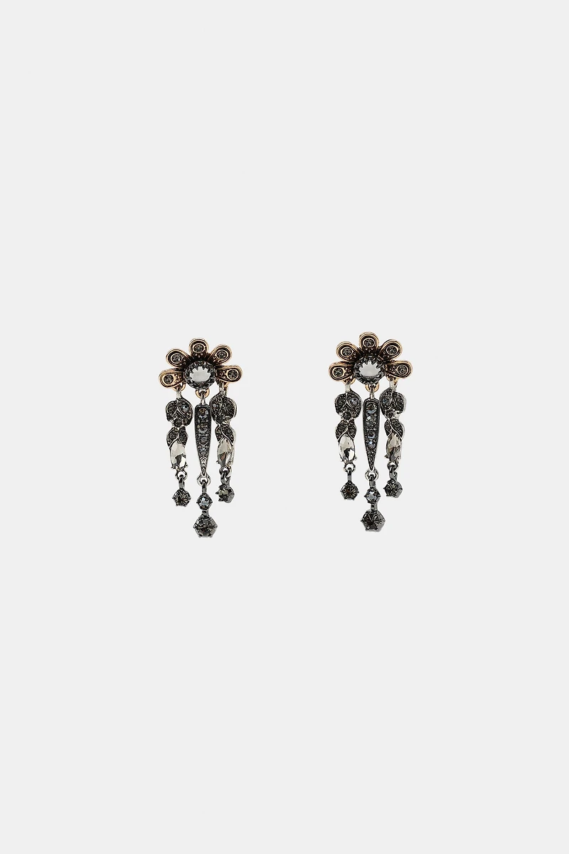 JEWEL FLOWER EARRINGS