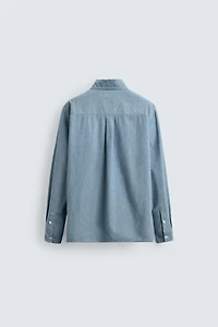 CHEMISE CHAMBRAY EN JEAN AARON LEVINE X ZARA