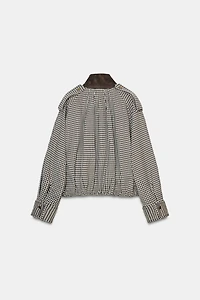 CHECKED ZW COLLECTION BOMBER JACKET
