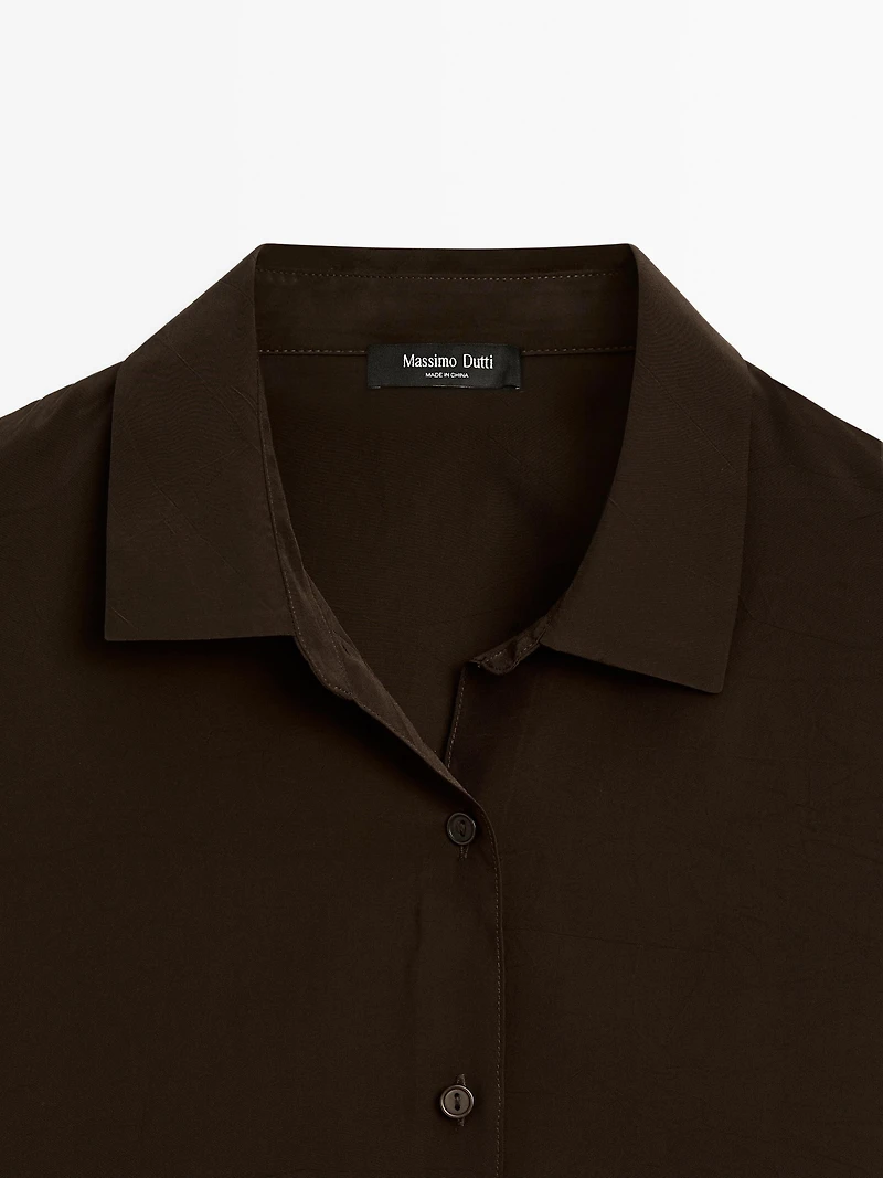 Flowing technical fabric shirt