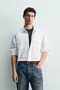 COTTON - LYOCELL POCKET SHIRT